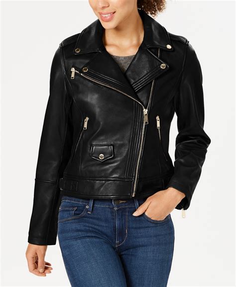 michael michael kors faux fur jacket|michael kors moto leather jacket.